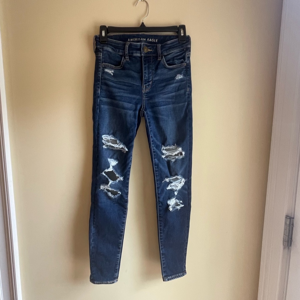 Dark Wash American Eagle Skinny Jeans